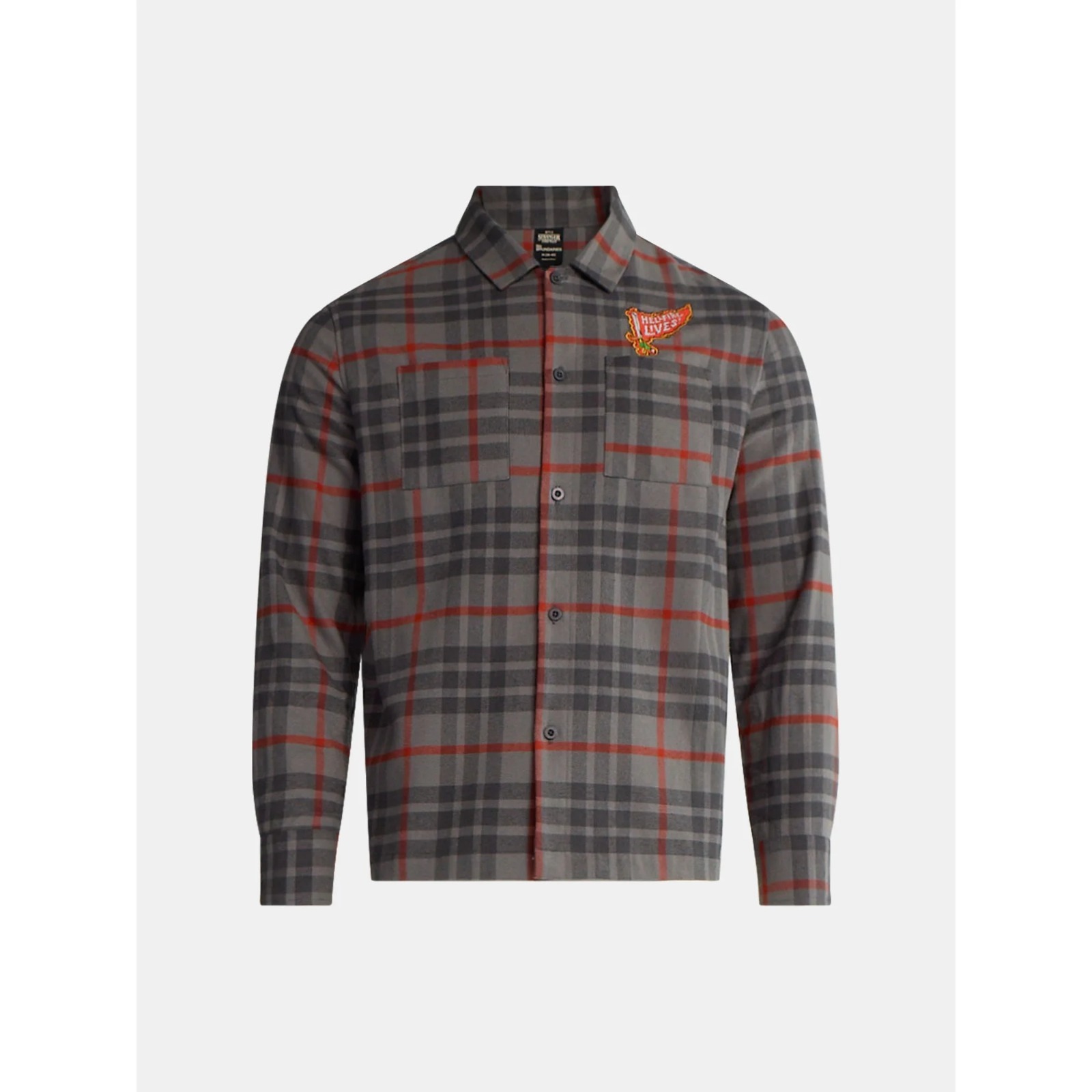 Stranger Things Hellfire Lives Fire L (42-44) 100% Cotton Flannel Cozy Style Nwt
